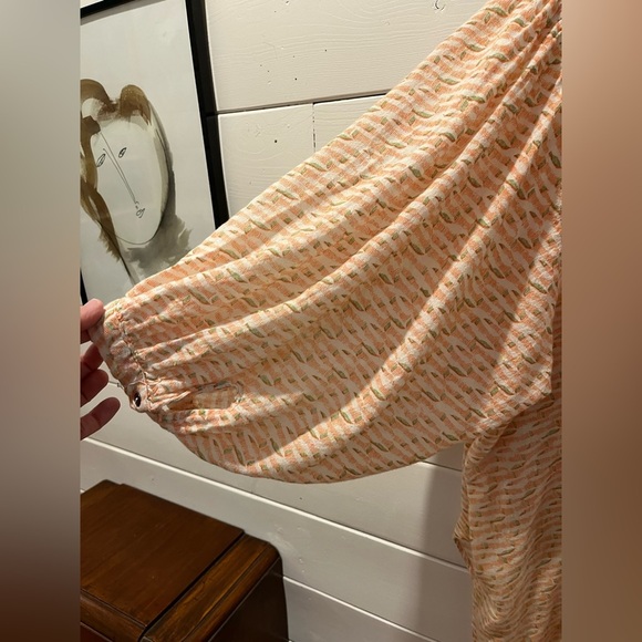 📍🩷MAEVE tunic S – Salmon Pink, Green & Cream - Picture 6 of 8